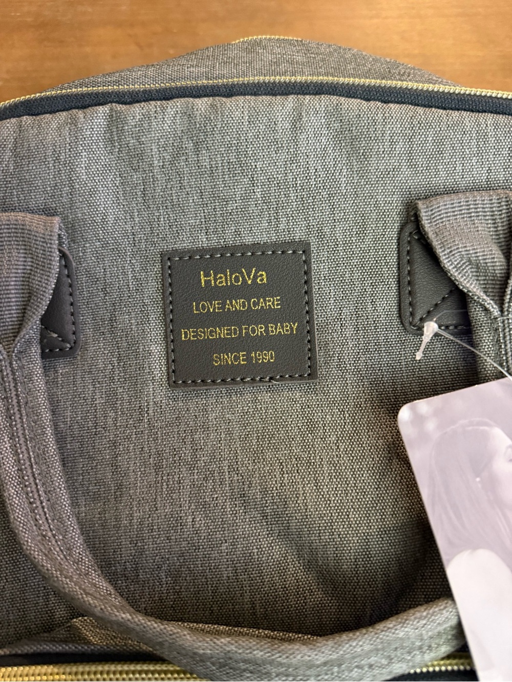 HaloVa Kids Gray Backpack with Gold Zipper Accents - Picture 2 of 5